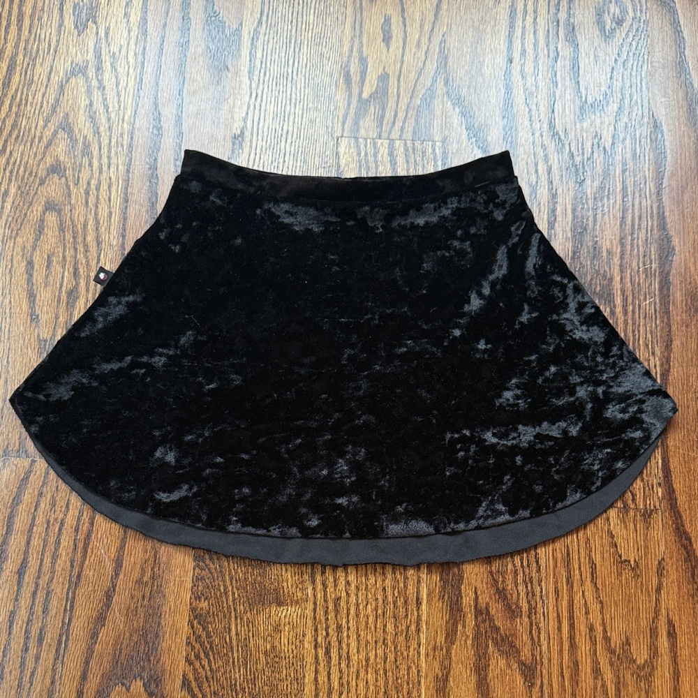 Royal Couture Velvet Black Mini Dance Skirt - Kids Dancewear